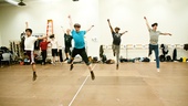 Newsies: Aaron J. Albano, Ryan Steele, Jess LeProtto, Ephraim M. Sykes and Kyle Coffman