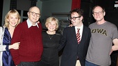 Lyons playwright Nicky Silver casts an admiring gaze at Neil Simon, accompanied by his actress wife, Elaine Joyce and welcomed by producer Kathleen K. Johnson and director Mark Brokaw.