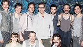 Gossip hound Perez Hilton (center, in glasses) is excited to take a trip to the "Neverland you never saw" with the magical cast of Peter and the Starcatcher!
