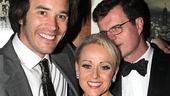 End of the Rainbow's Tom Pelphrey congratulates his Tony-nominated co-stars Tracie Bennett and Michael Cumpsty.