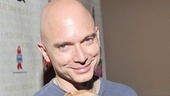 Evita’s Michael Cerveris looks lovely with this little guy named Lovey.