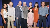Meet the stars and creators of Broadway’s Annie: J. Elaine Marcos (Lily St. Regis), composer Charles Strouse, Anthony Warlow (Daddy Warbucks), lyricist Martin Charnin, Katie Finneran (Miss Hannigan), Lilla Crawford (Annie), Brynn O’Malley (Grace Farrell) and Clarke Thorell (Rooster). 
