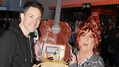Once Tony winner Steve Kazee gets a gift from drag Anne L. Nathan. Only at the Flea Market, folks…