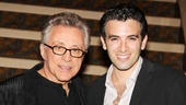 Frankie times two: Valli poses with Jarrod Spector, who channels him on Broadway in Jersey Boys. 