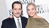 Golden Boy's Tony Shalhoub embraces his wife, actress Brooke Adams. The couple starred together in the 2010 Broadway revival of Lend Me a Tenor.  