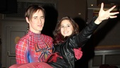 Carly Rose Sonenclar visits 'Spider-Man' - Reeve Carney - Carly Rose Sonenclar