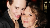 Sarah Paulson gets a warm greeting from Linda Lavin, whom she starred with in the 2010 two-hander Collected Stories.
