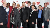 Meet the men of Lucky Guy: Richard Masur, Stephen Tyrone Williams, Brian Dykstra, director George C. Wolfe, Tom Hanks, Christopher McDonald, Peter Scolari, Michael Gaston, Peter Gerety and Danny Mastrogiorgio.