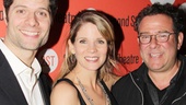 If/Then composer Tom Kitt (heading to Broadway next year), Far From Heaven star Kelli O’Hara and Michael Greif (the director of both shows!) say hello on the red carpet.