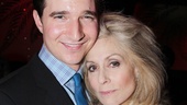 Jake Silbermann gets a Broadway debut hug from co-star Judith Light. 