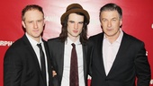 A parting shot of the men of Broadway’s Orphans: Ben Foster, Tom Sturridge and Alec Baldwin.