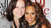 Original Lucy Linda Eder shares an opening night hug with Deborah Cox.