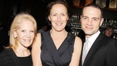 Producer Daryl Roth and Jujamcyn Theaters President Jordan Roth flank star headliner Fiona Shaw.