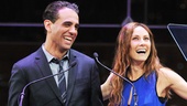 Bobby Cannavale and Laura Benanti joke around about their Italian names before getting down to business. “Who is musical theater’s biggest queen?” Benanti asked before handing out the award for Favorite Actor in a Musical.
