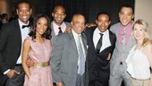 Meet the Motown family: Bryan Terrell Clark, Valisia LeKae, Brandon Victor Dixon, Motown legend Berry Gordy, director Charles Randolph-Wright, Charl Brown and co-choreographer Patricia Wilcox.