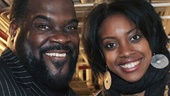 Phillip Boykin (Porgy and Bess) stops backstage to praise Tony nominee Condola Rashad’s touching performance.
