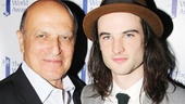 Tom Sturridge receives his Theatre World Award from previous winner Thom Christopher.