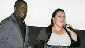 Photo Op - Hairspray sing-a-long launch - Elija Kelley - Nikki Blonsky (microphones)