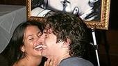 Photo Op - Spring Awakening Portrait at Tony's DiNapoli - Jonathan Groff - Lea Michele (pose with portrait)