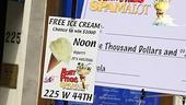 Photo Op - Spamalot at 1000 performances - ice cream sign