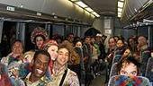 Photo Op - Thanksgiving Day Parade by Sutton Foster - cast on bus