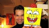 Photo Op - Holidays at Jersey Boys - J. Robert Spencer (with Sponge Bob)