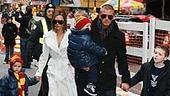 Beckham Family at Little Mermaid - David Beckham - Victoria Beckham - two kids