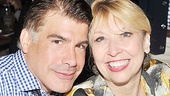 Broadway and television star (in a little show called Mad Men, ever heard of it?) canoodles with comedienne Julie Halston, who can be seen on stage in The Divine Sister. 

