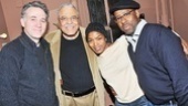 Daisy star Boyd Gaines steps in for a shot with castmate James Earl Jones and celebrity guest couple Angela Bassett and Courtney B. Vance.