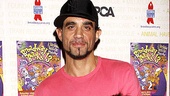 Cozying up to a puppy is the perfect way for Motherf**er star Bobby Cannavale to unwind in between matinee and evening shows.