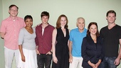 Director Mark Brokaw (far left) joins cast members Brenda Pressley, Michael Esper, Kate Jennings Grant, Dick Latessa, Linda Lavin and Gregory Wooddell. 