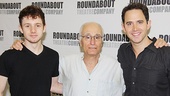 Yusef Bulos is happy to be flanked by his onstage nephews, Chris Perfetti and Santino Fontana. 