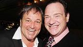 The Addams Family's Jim Borstelmann is having a ball with pal and Kevin Carolan, who plays Governor Teddy Roosevelt in Newsies. 