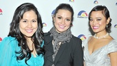 After the show, Lea Salonga poses with Joan Almedilla and Rona Figueroa, both of whom followed her on Broadway as Kim in Miss Saigon. 