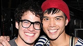 Speaking of castmates, Darren Criss is delighted to be reunited with Telly Leung, who has played a member of the Warblers on Glee. 