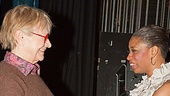Estelle Parsons takes a moment to congratulate Memphis leading lady Montego Glover. 