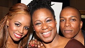 The Holy Trinity! Krystal Joy Brown, Kecia Lewis-Evans and Leslie Odom Jr. are ready to sing out in Leap of Faith.