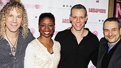 Memphis composer/lyricist David Bryan, stars Montego Glover and Adam Pascal and scribe Joe DiPietro look fab on their big night! 