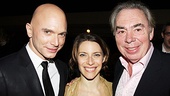 Michael Cerveris and Elena Roger happily pose with composer Andrew Lloyd Webber.