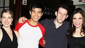 Godspell stars Morgan James, Telly Leung, Nick Blaemire and Lindsay Mendez are eager to party on Corbin Bleu's opening night.