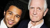 Producer Edgar Lansbury congratulates Corbin Bleu on a job well done!