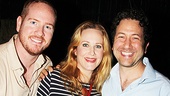 Broadway couple Darren Goldstein and Katie Finneran enjoy a night at the theater with Clybourne Park producer Eric Falkenstein. 