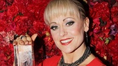 The Belasco Theatre's resident star Tracie Bennett shows off her Theatre World Award. Congrats to all the winners of this coveted honor.