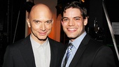 Michael Cerveris, who performed at the ceremony, poses backstage with fellow Tony nominee Jeremy Jordan.