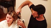Best Featured Actress in a Play nominee Celia Keenan-Bolger prepares for the 2012 Tony Awards with hair... 