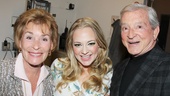 Jenni Barber is flanked by Judith Sheindlin and her husband, Jerry. 
