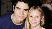 Birthday girl Vivienne O’Donnell gets an extra special backstage greeting from Bring It On leading man Jason Gotay. 
