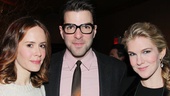 It’s an American Horror Story: Asylum reunion for Sarah Paulson, Zachary Quinto and Lily Rabe. Looking good, guys! 