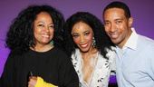 Superstar Diana Ross poses backstage at Motown with Valisia LeKae and director Charles Randolph-Wright.