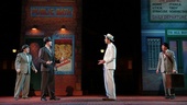 Robert Creighton, Tyler Caffall, Hamish Linklater and Jesse Tyler Ferguson in The Comedy of Errors.